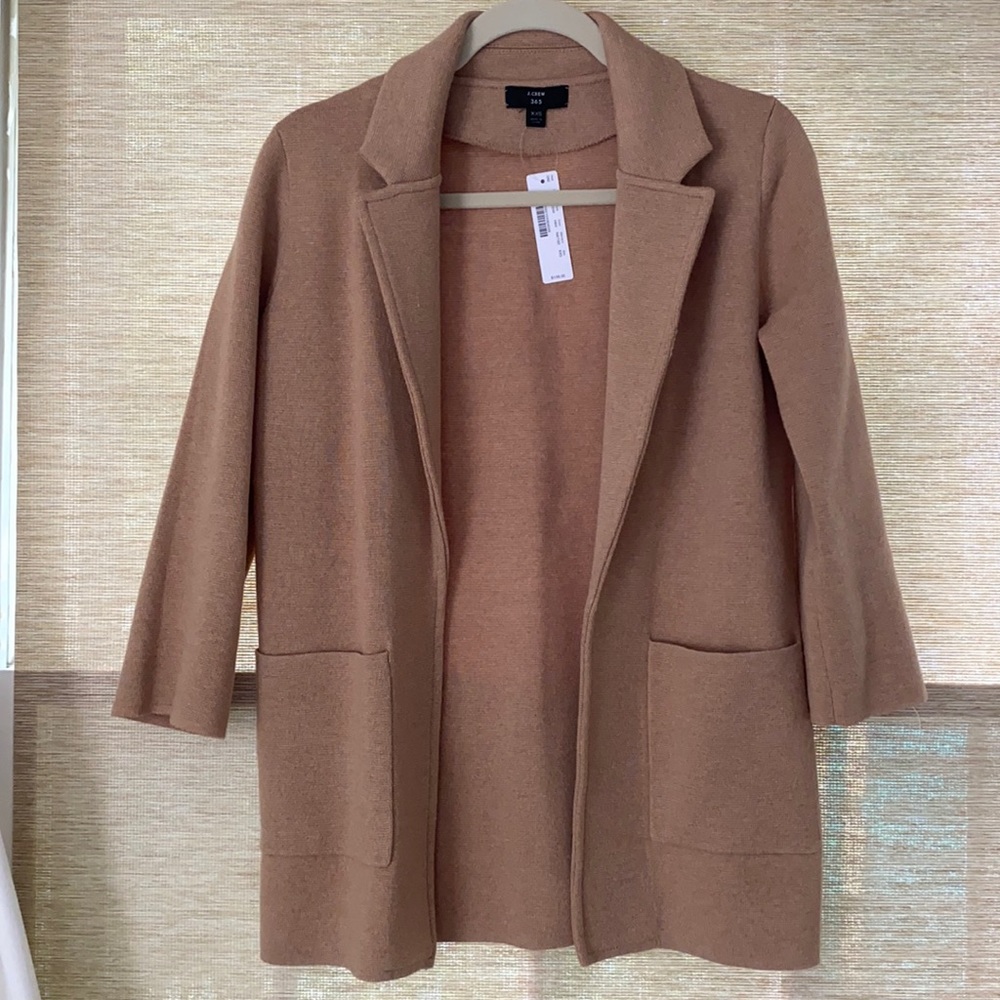 J Crew 365 open-front sweater-blazer